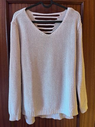 Jersey rosa palo con detalle en espalda