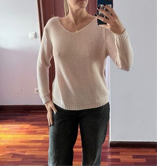 Jersey rosa palo con detalle en espalda