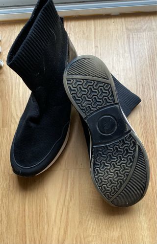 Zapatillas de Deporte de Calcetín Negro Mujer
