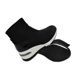 Zapatillas de Deporte de Calcetín Negro Mujer