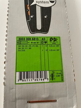 2 Espadas STIHL 40cm 3003 008 6813 AD