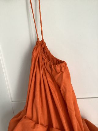 Bolso saco vintage bordado naranja