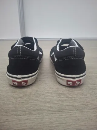 Zapatillas Vans Negras Velcro Niños,  talla 36