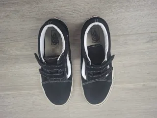 Zapatillas Vans Negras Velcro Niños,  talla 36