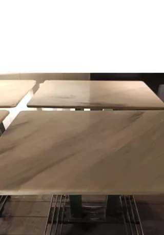 Mesa de Mármol Beige y Gris