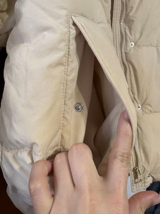 Piumino beige corto Pull&Bear