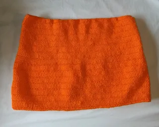 Bufanda tejida naranja