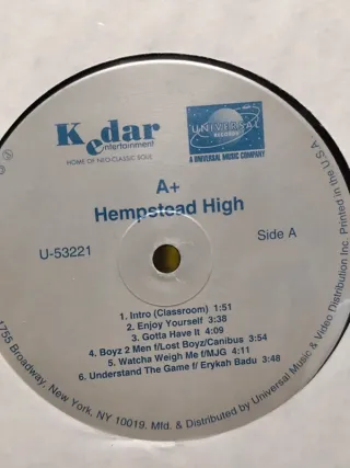 Vinilo Rap A+ Hempstead High LP 1998