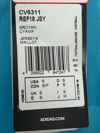 Camiseta Árbitro Adidas REF18 JSY Talla S