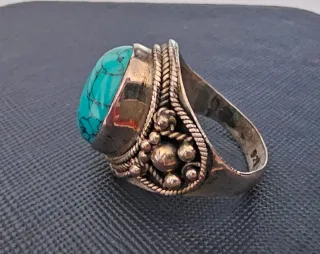 Anillo Plata Turquesa Ovalada