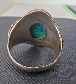 Anillo Plata Turquesa Ovalada