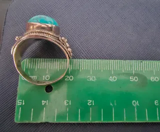 Anillo Plata Turquesa Ovalada