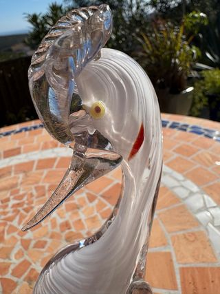 Figura Garza Cristal Murano
