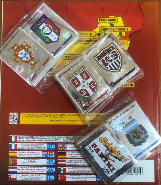 Colección sin pegar del Mundial 2010 Sudafrica