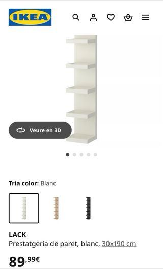 Estantería roja de madera