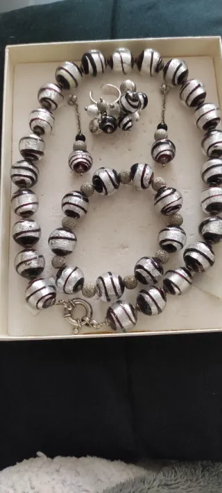 Conjunto en cristal murano