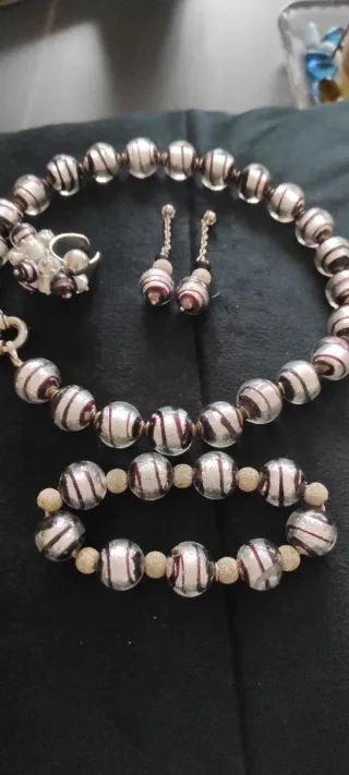 Conjunto en cristal murano