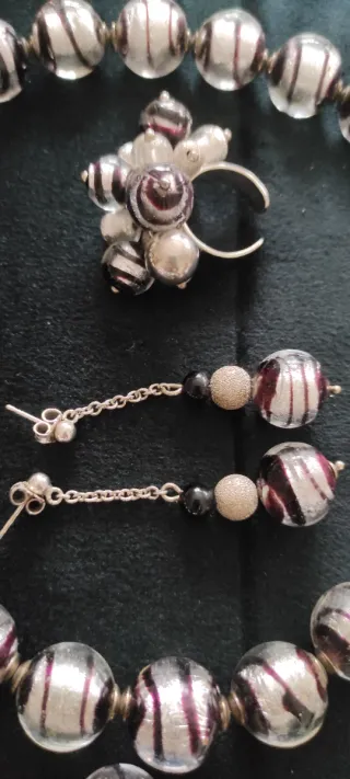 Conjunto en cristal murano