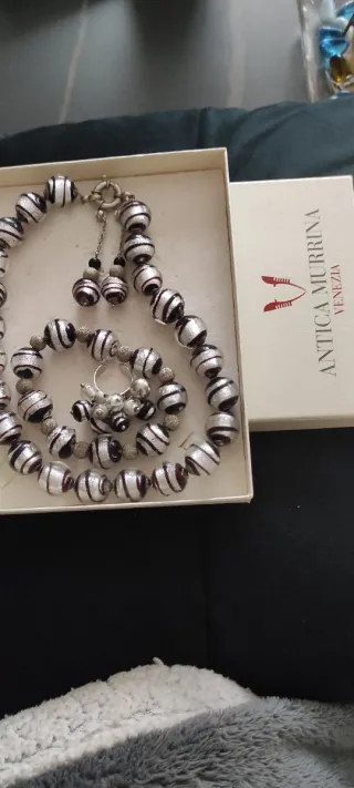 Conjunto en cristal murano