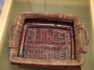 Centro de mesa terraza bambú y madera