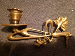 Candelabros piano modernistas metal dorado