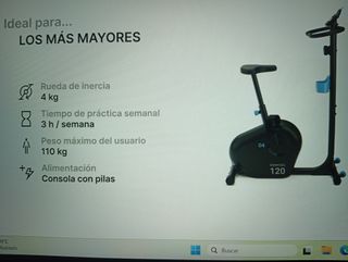 Bicicleta Estática Domyos 120 - 4kg