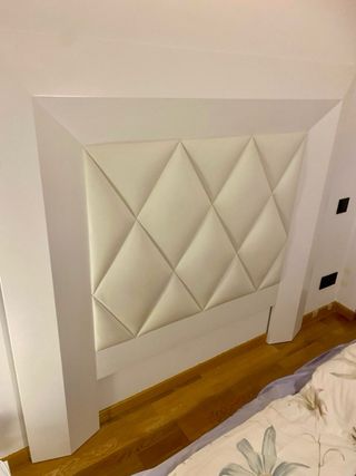 Cabecero de cama matrimonial blanco