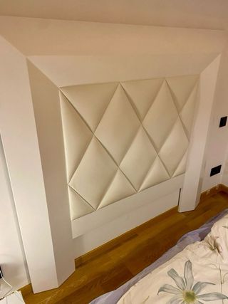 Cabecero de cama matrimonial blanco