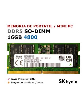 16GB DDR5 4800 SODIMM SK Hynix portátiles