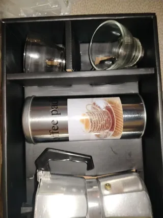 Set caffè moka e bicchieri