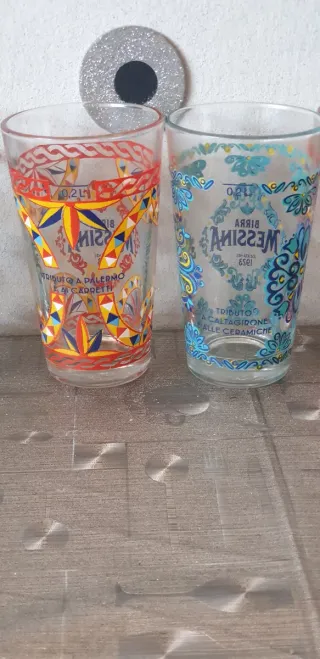 4 Bicchieri Birra Messina da collezione