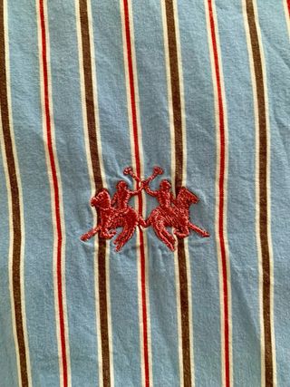 Camisa La Martina Rayas Azul Talla XL (Slim Fit)