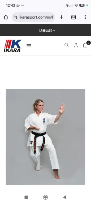 Kimono Karate Kyokushin Talla 3 Ikara