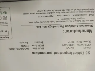 Tablet SUAAT S3 Negra/Gris