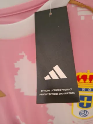 Camiseta Real Oviedo Adidas Rosa Talla S unisex