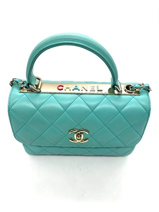 Bolso Chanel Coco Handle Multicolor/Teal
