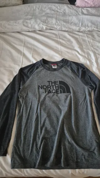 Camiseta The North Face Manga Larga Gris