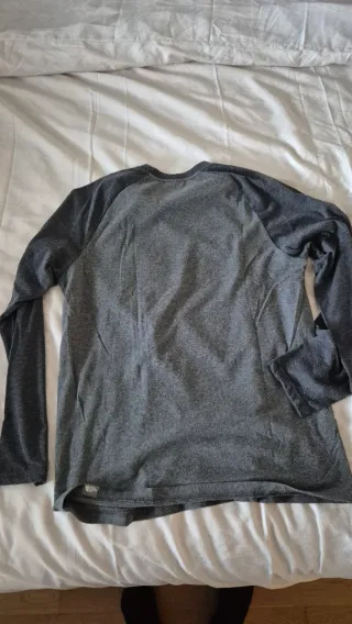 Camiseta The North Face Manga Larga Gris