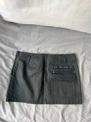 Falda cargo gris-verde militar Talla S