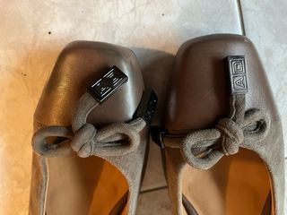 Zapatos Adolfo Dominguez Piel Marrón/Gris T. 40