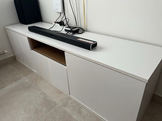 Mueble TV El Corte Inglés 180cm Blanco/Canela