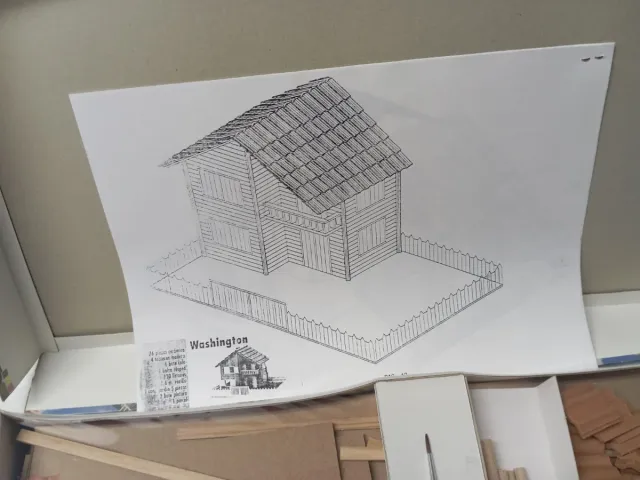 Maqueta casa estilo americano