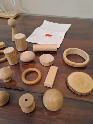 Elementos de madera para Cesta de los Tesoros.