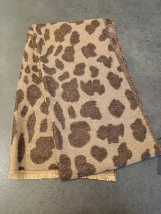 Sciarpa Tosca Blu Beige/Marrone Fantasia Animalier