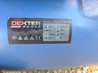 Compresor Dexter 24L 2.5 HP y piezas