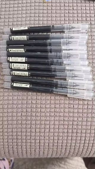 10 Bolígrafos Tinta Gel Negros