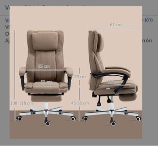 Silla de oficina ergonómica tela.