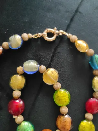 Collar y pulsera cristal Murano Murano