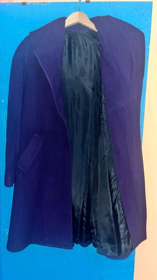 Abrigo paño morado talla XXXL