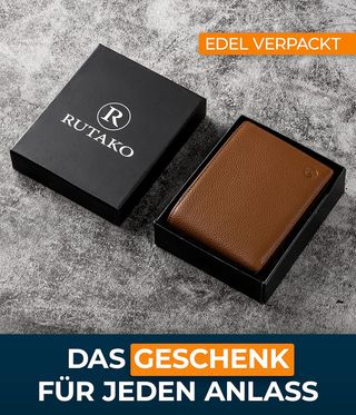 NUEVO - Cartera Piel Marrón Hombre